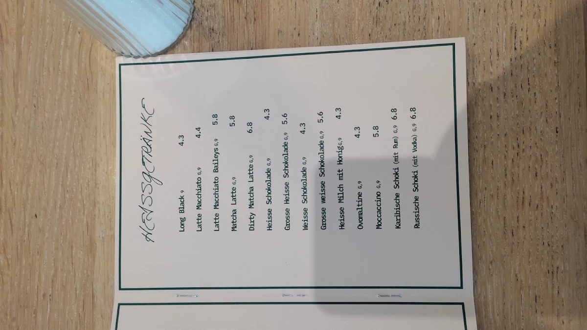 Speisekarte, Cafe am Rathaus Bad Cannstatt