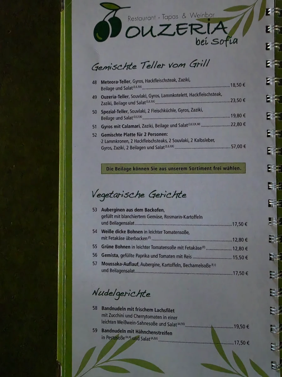 Speisekarte photo 1