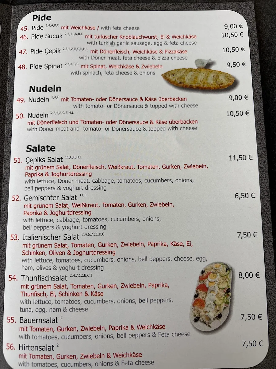 Speisekarte photo 2
