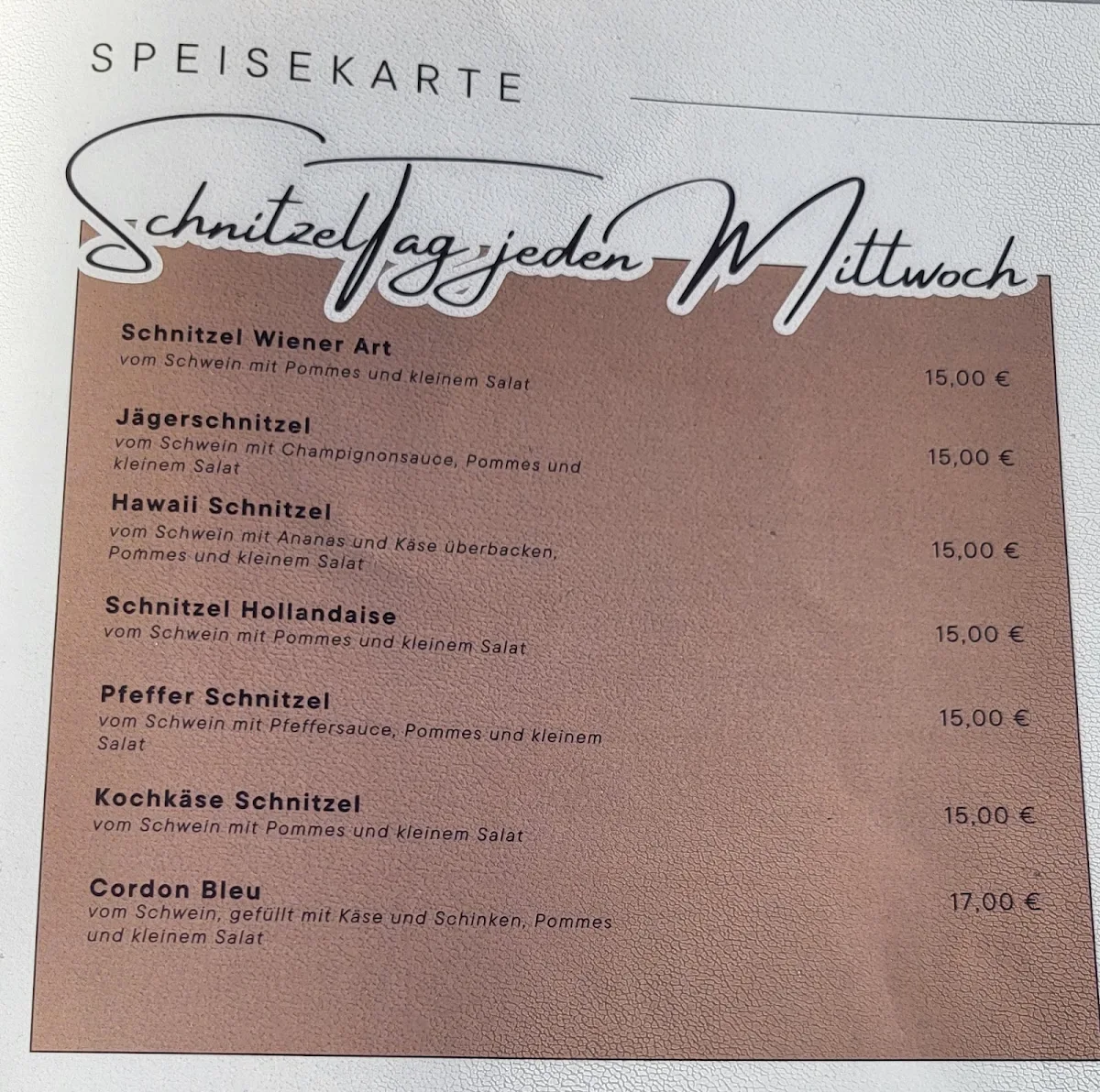 Speisekarte, Haardtblick by Scheller