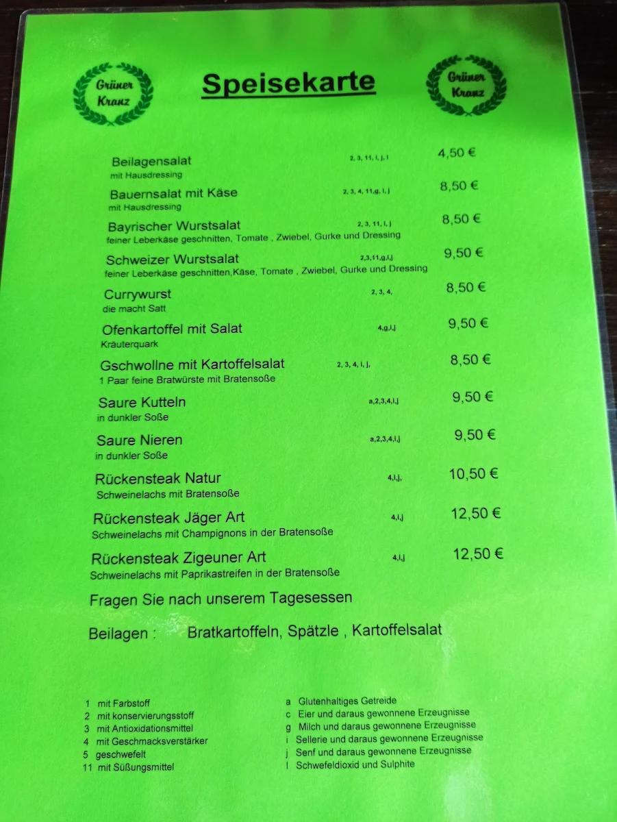 Speisekarte photo 1