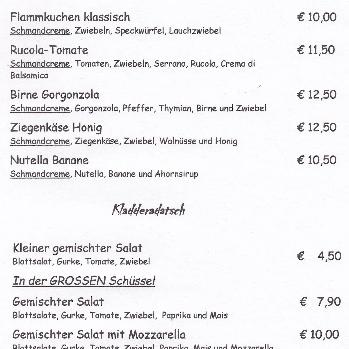 Speisekarte photo 2