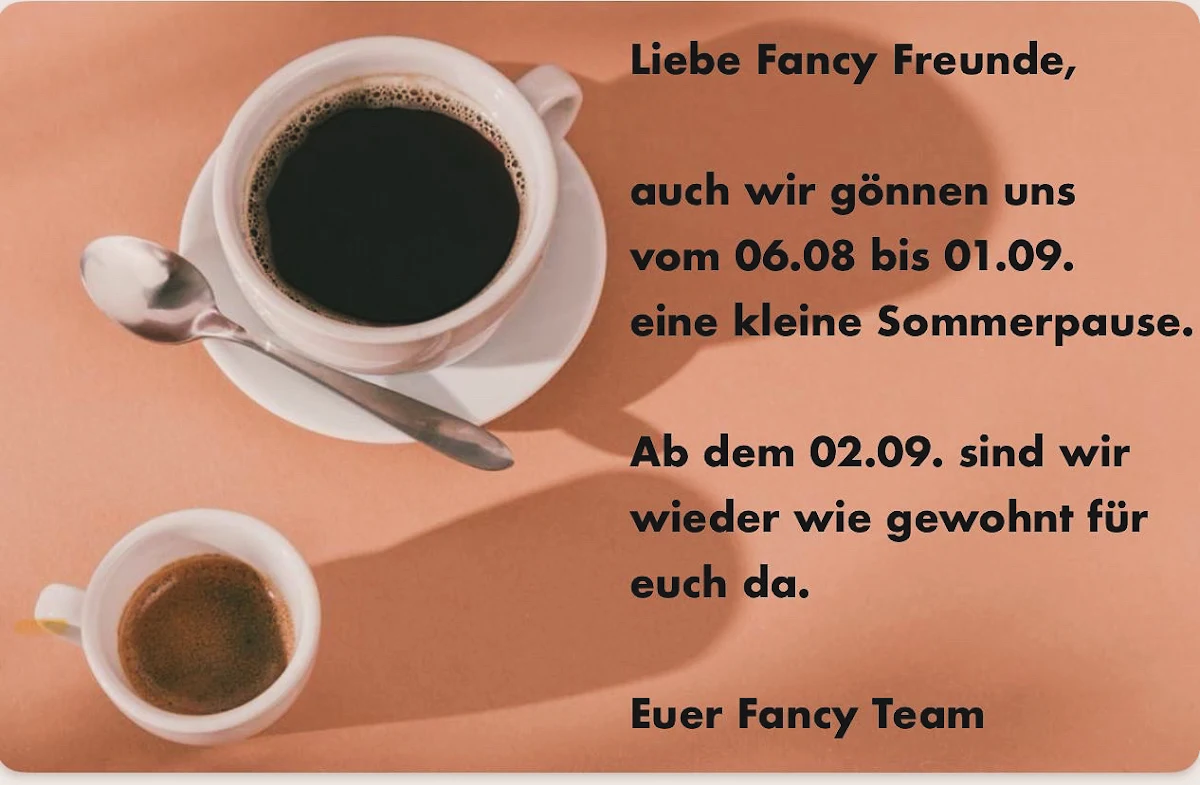 Speisekarte, Coffee Fancy