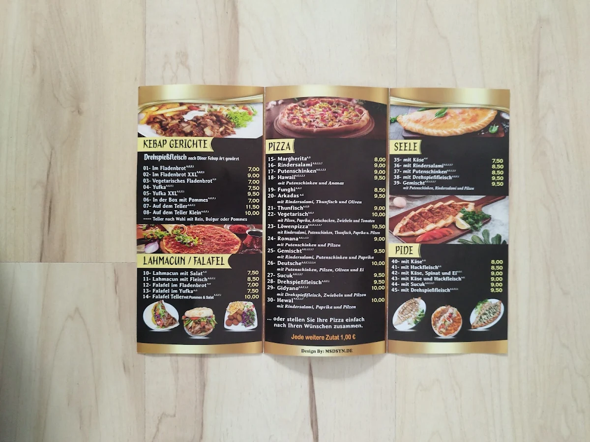 Speisekarte, Löwengrill