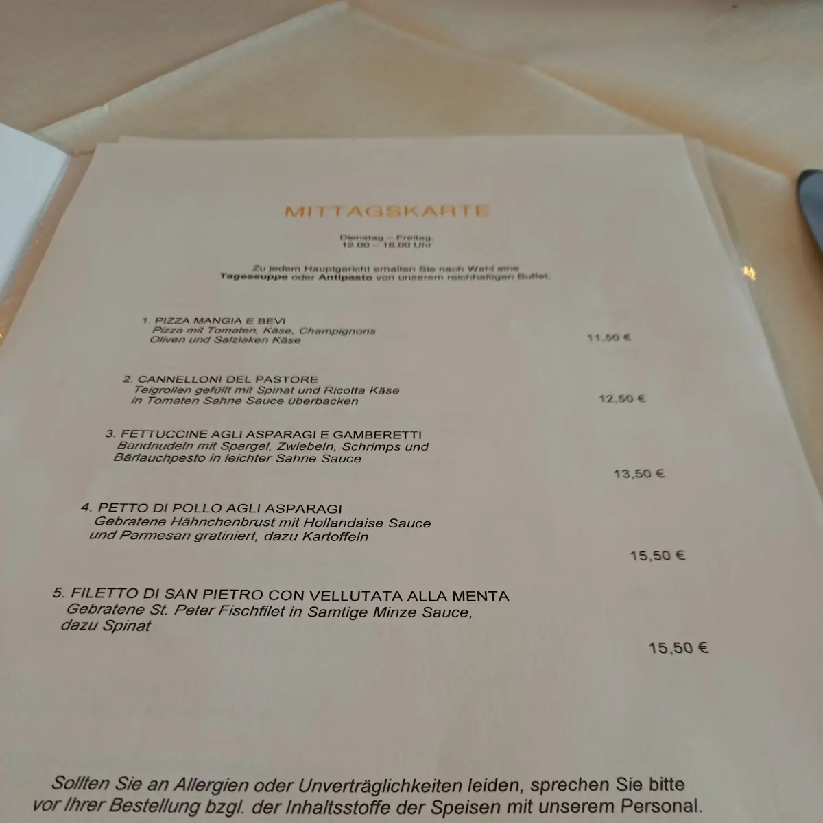 Speisekarte photo 3