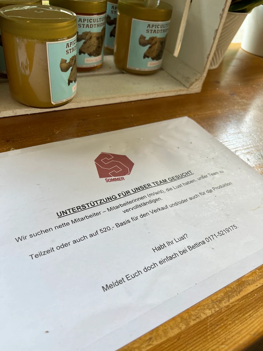 Speisekarte, Cafe Sommer