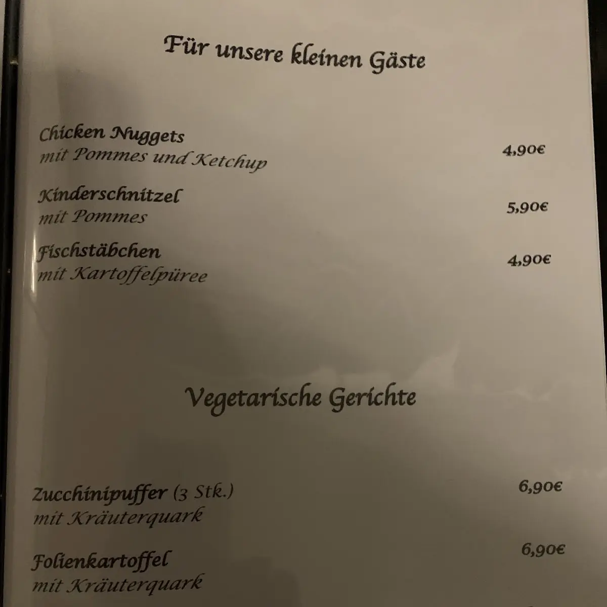 Speisekarte photo 2