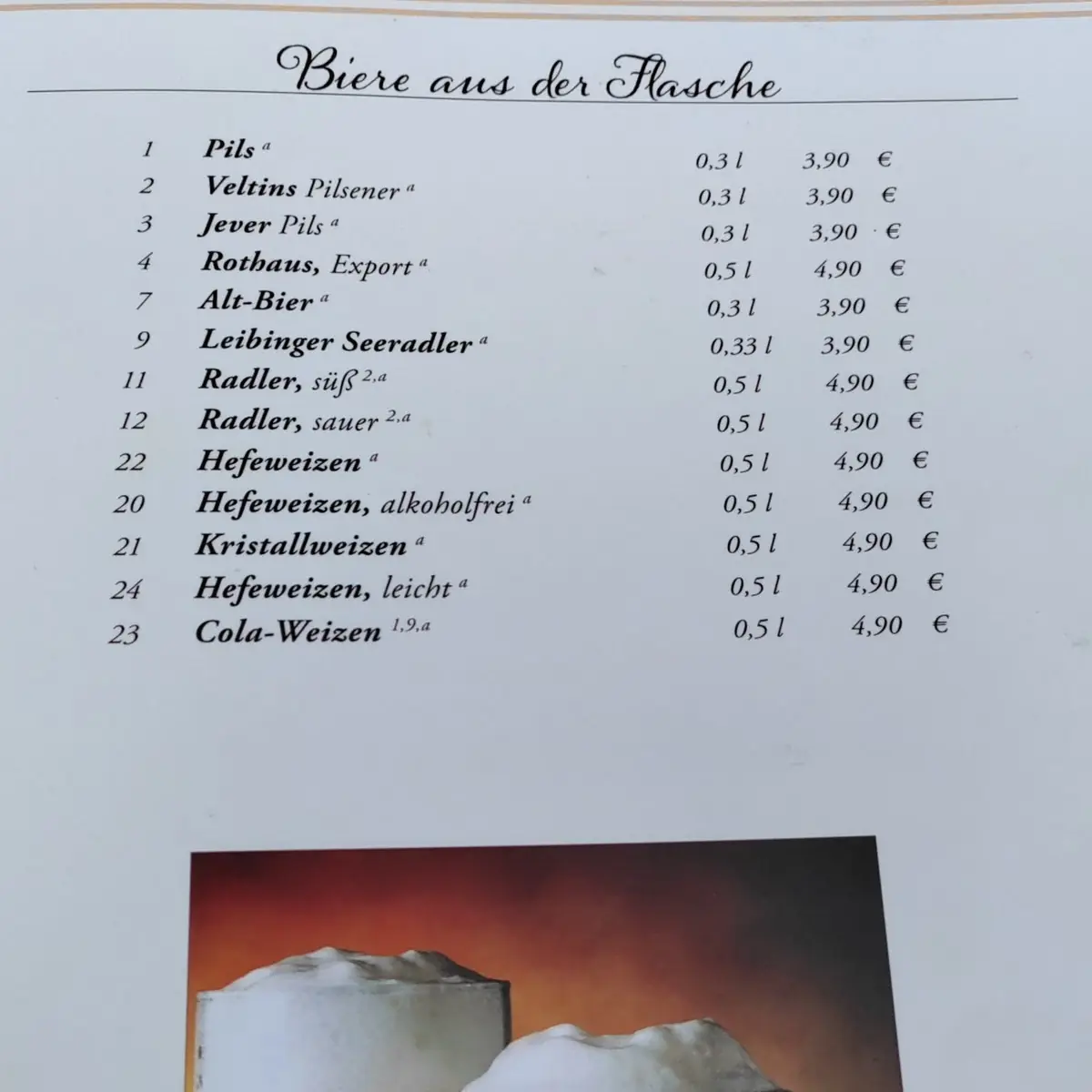 Speisekarte, Al Gusto