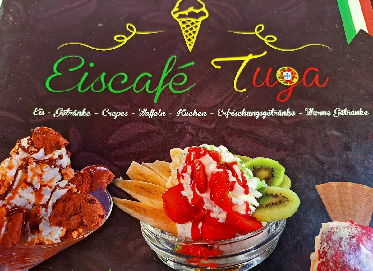 Speisekarte, Eiscafé Tuga