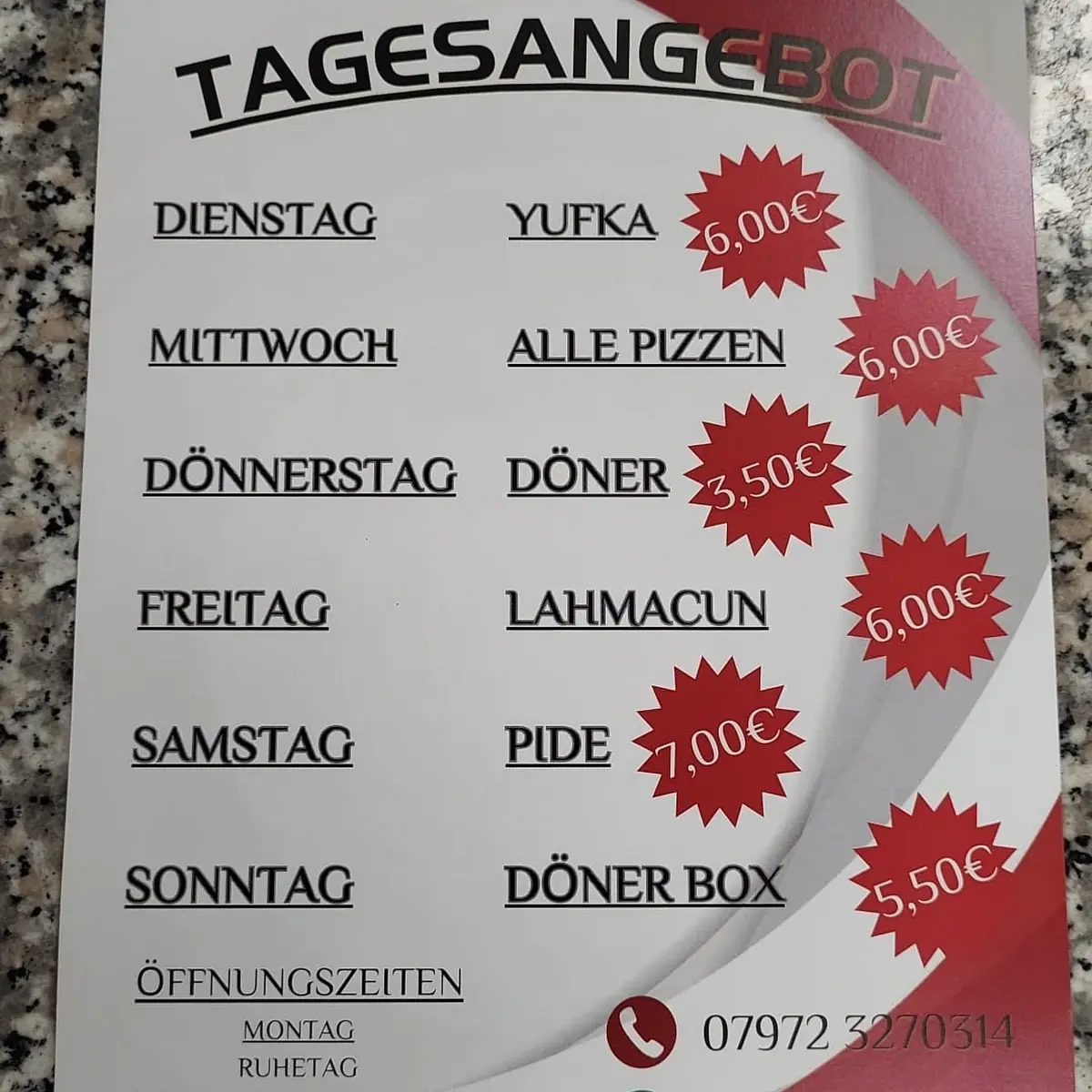 Speisekarte photo 1