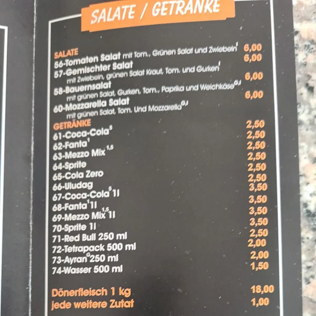 Speisekarte photo 3