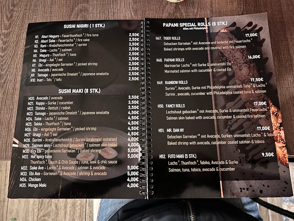 Speisekarte, Umi Papami Wesel