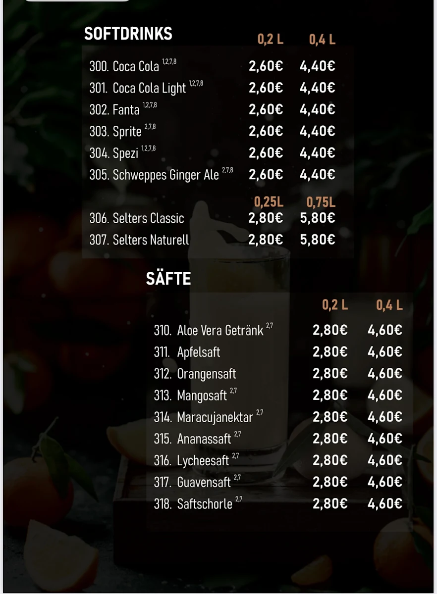 Speisekarte, Umi Papami Wesel