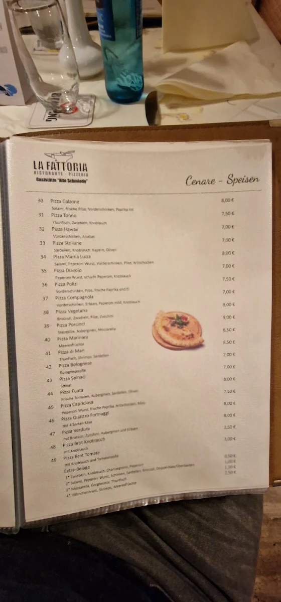 Speisekarte, La Fattoria / Alte Schmiede