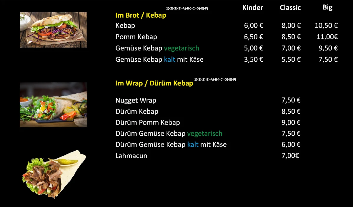 Speisekarte photo 2
