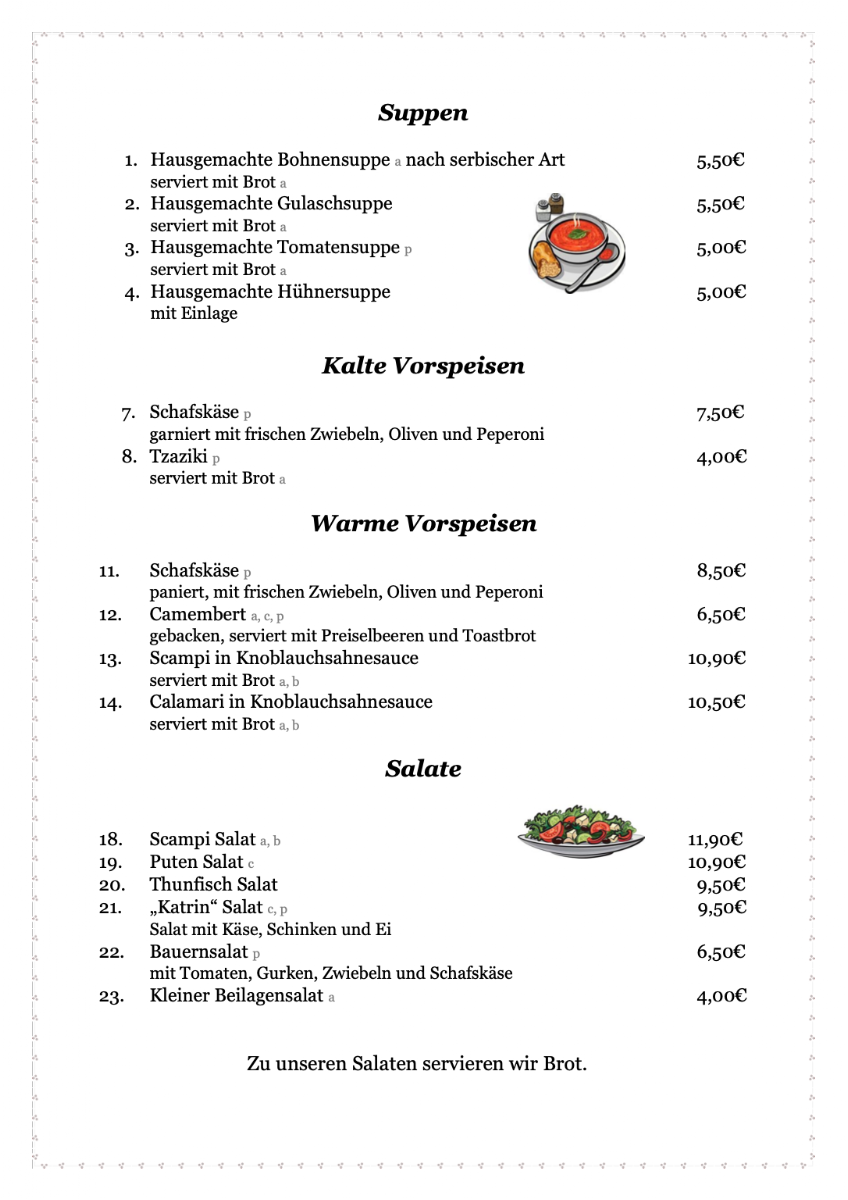 Speisekarte photo 6