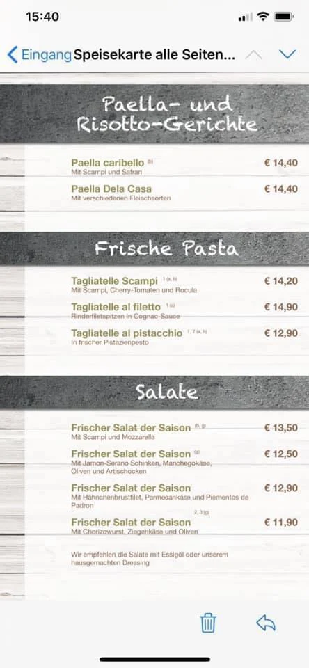 Speisekarte photo 1