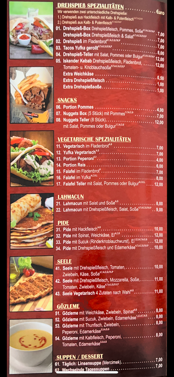 Speisekarte photo 2