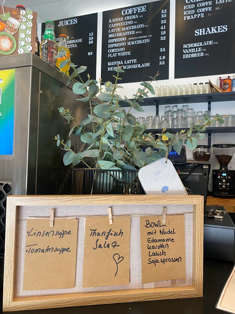 Speisekarte, Ein Blick Café