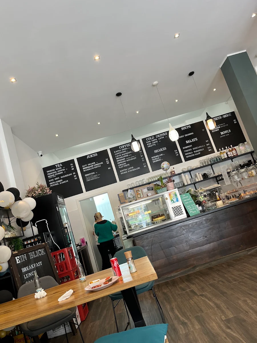 Speisekarte, Ein Blick Café