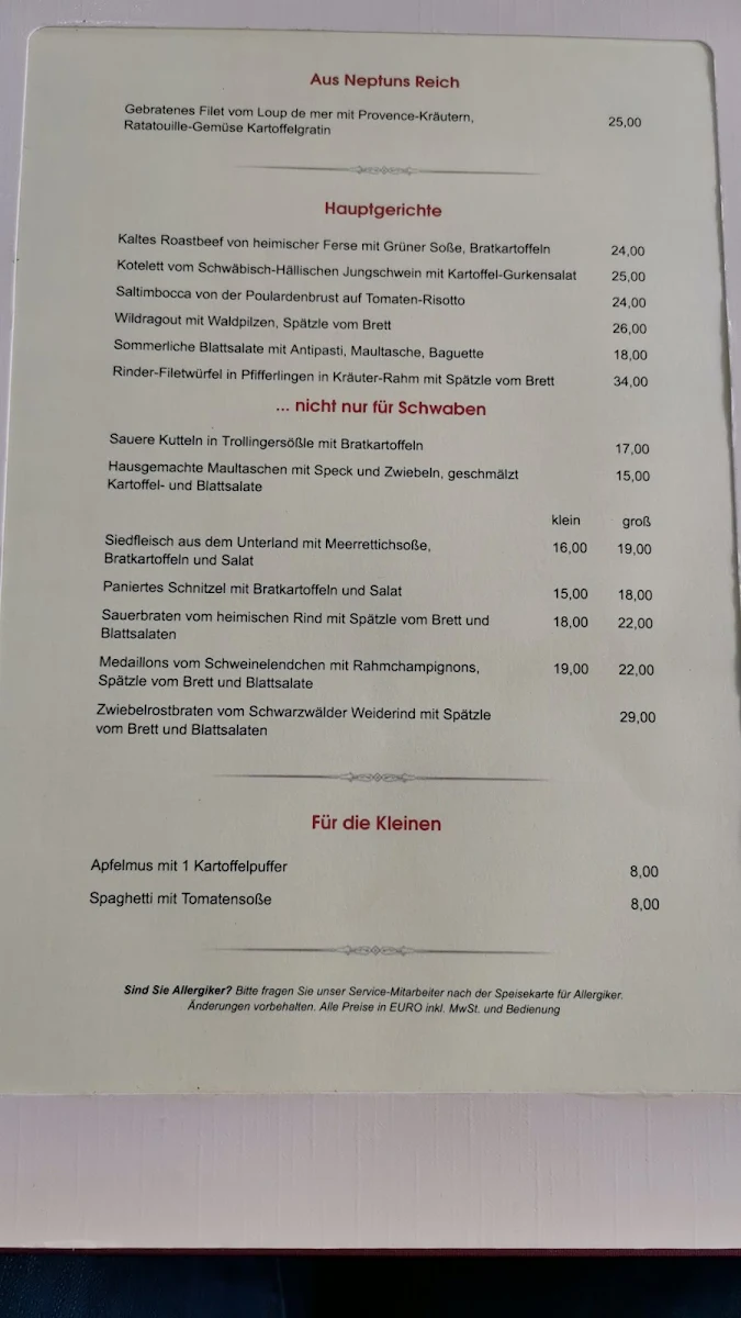 Speisekarte photo 1