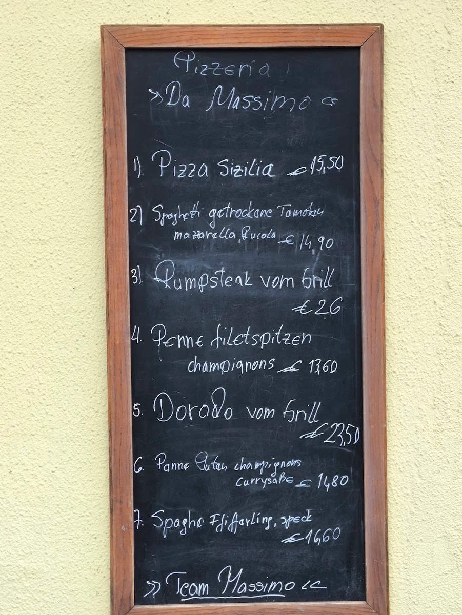 Speisekarte, Trattoria Da Massimo