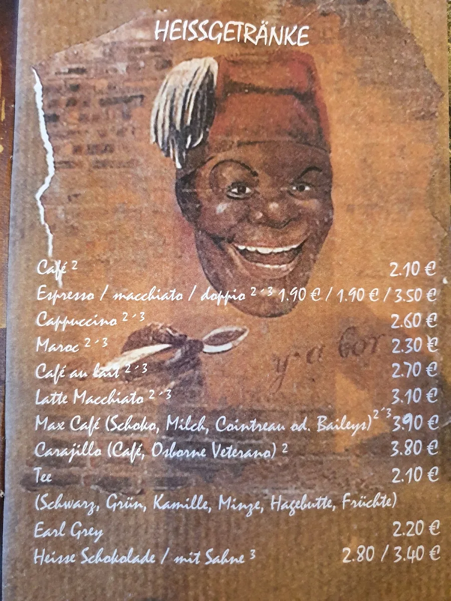 Speisekarte, Max Bar