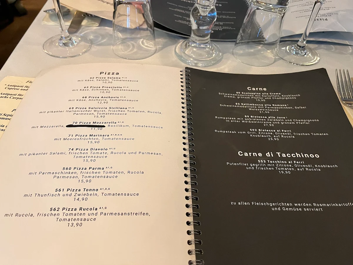 Speisekarte, Trattoria da Leandro