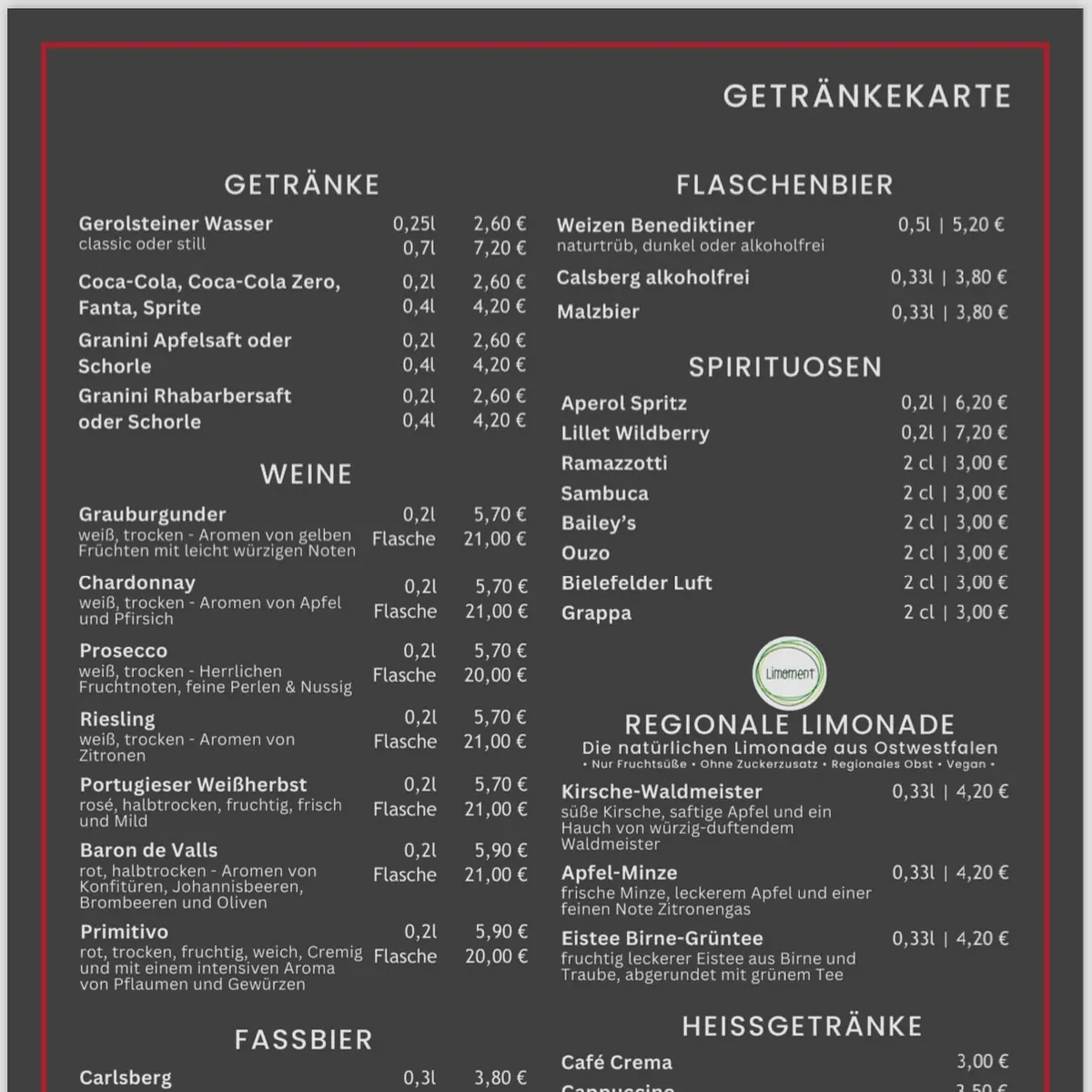 Speisekarte photo 1
