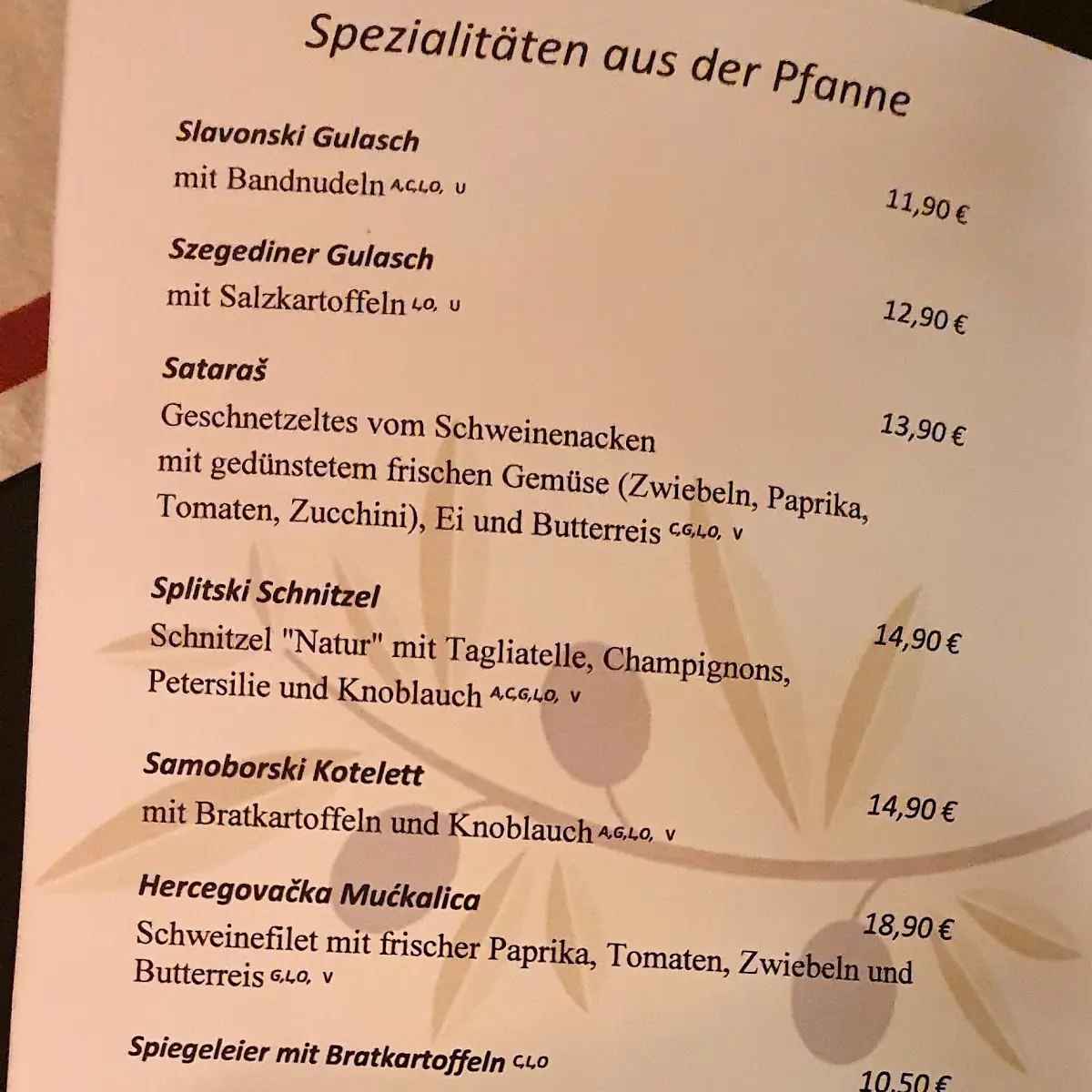 Speisekarte photo 6