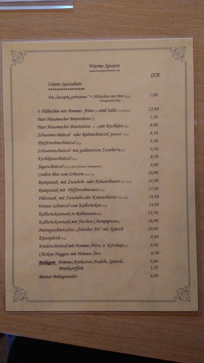Speisekarte photo 2