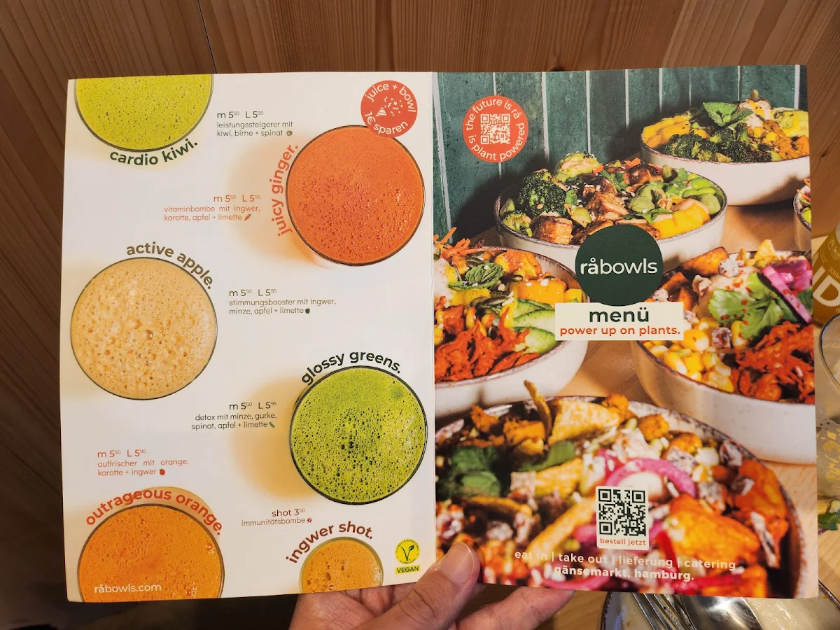 Speisekarte, råbowls
