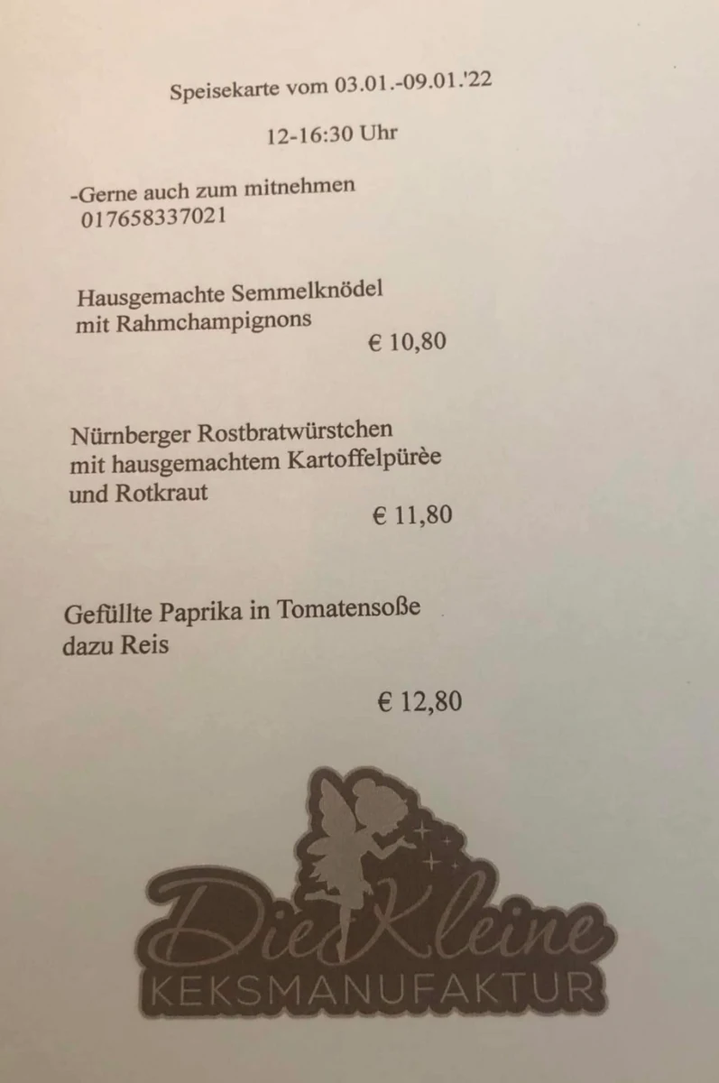 Speisekarte photo 2