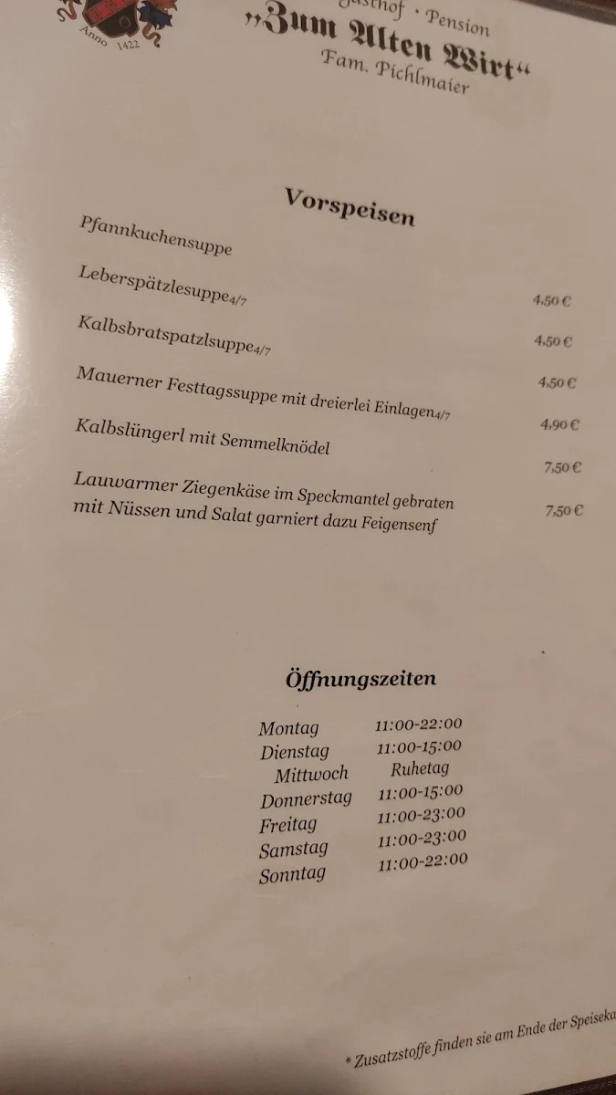 Speisekarte photo 1