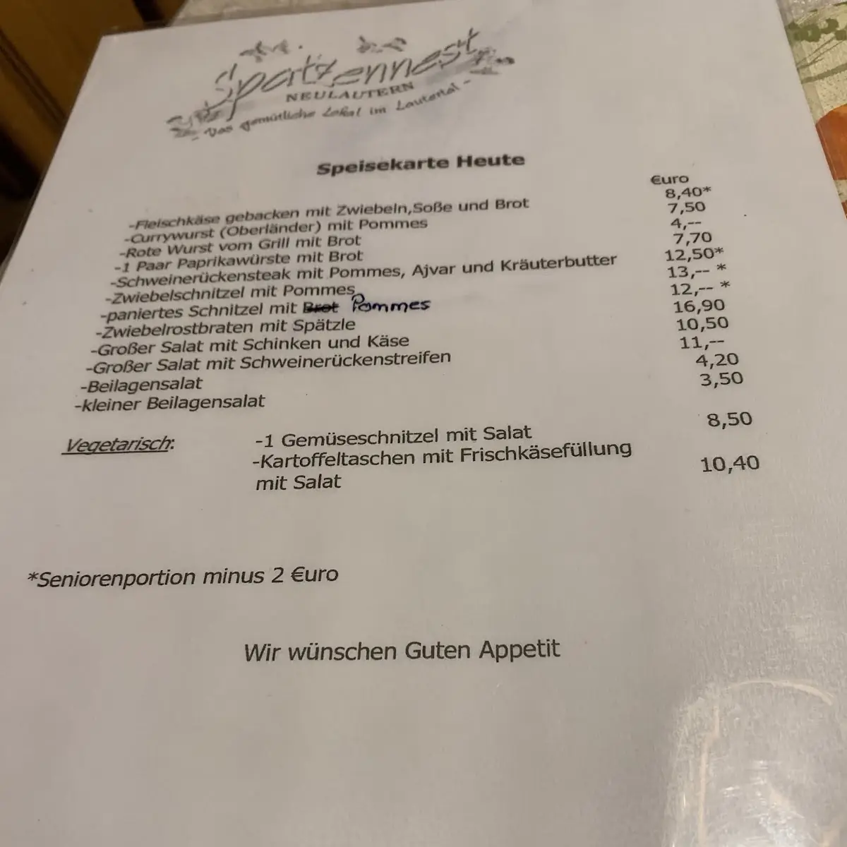 Speisekarte photo 1