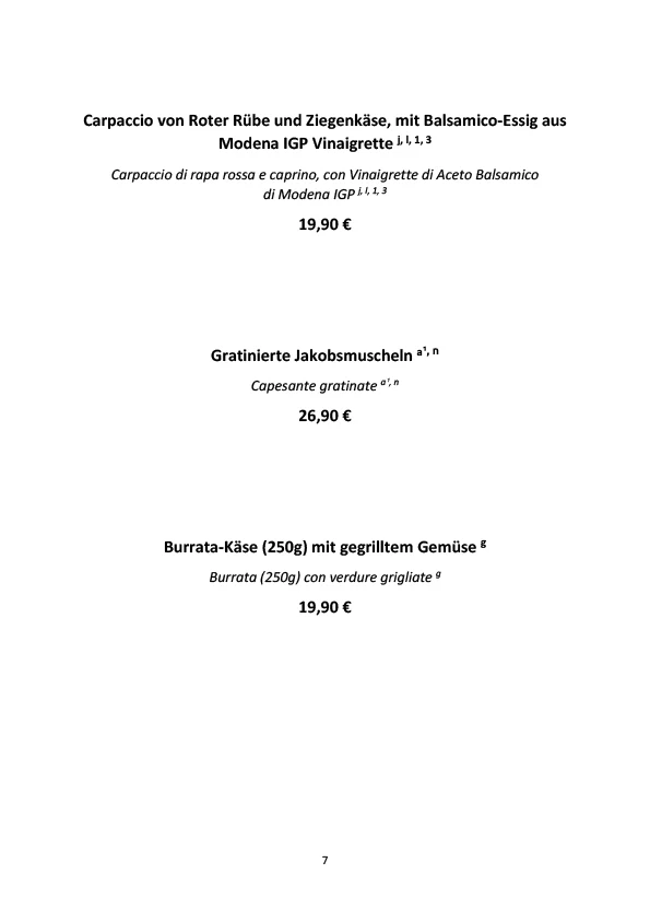 Speisekarte photo 8