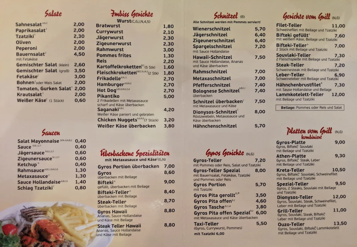 Speisekarte photo 2