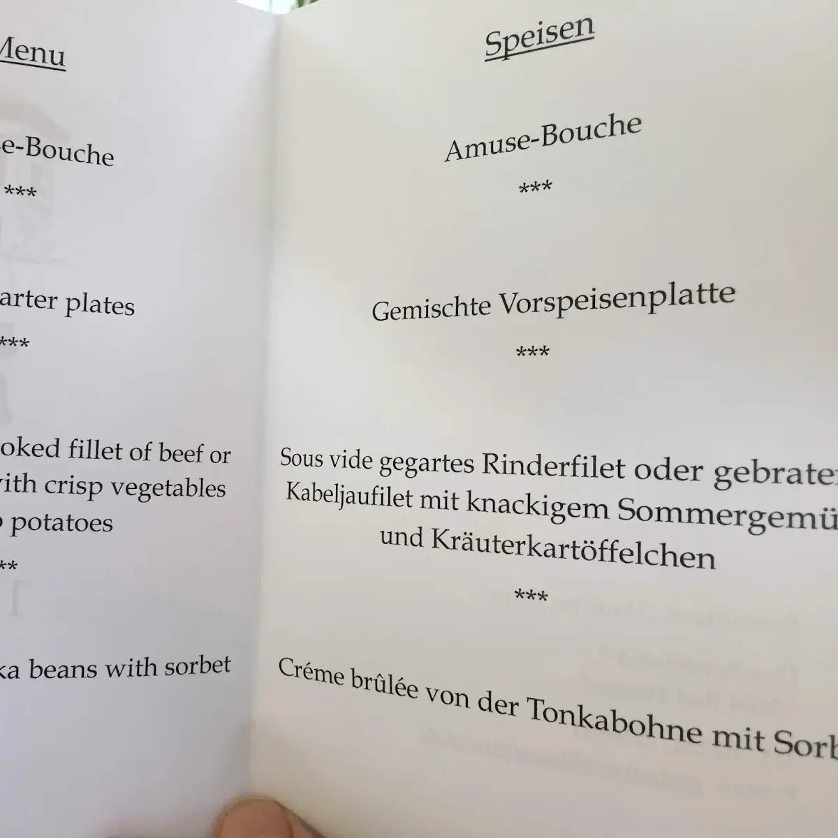 Speisekarte, Haus im Turm - Rhöndorfer Gasthaus (Restaurant)