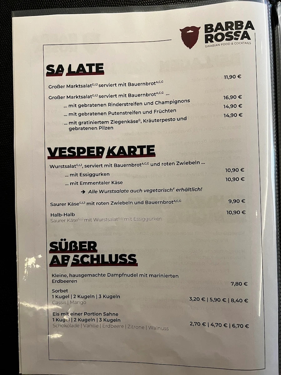 Speisekarte photo 5