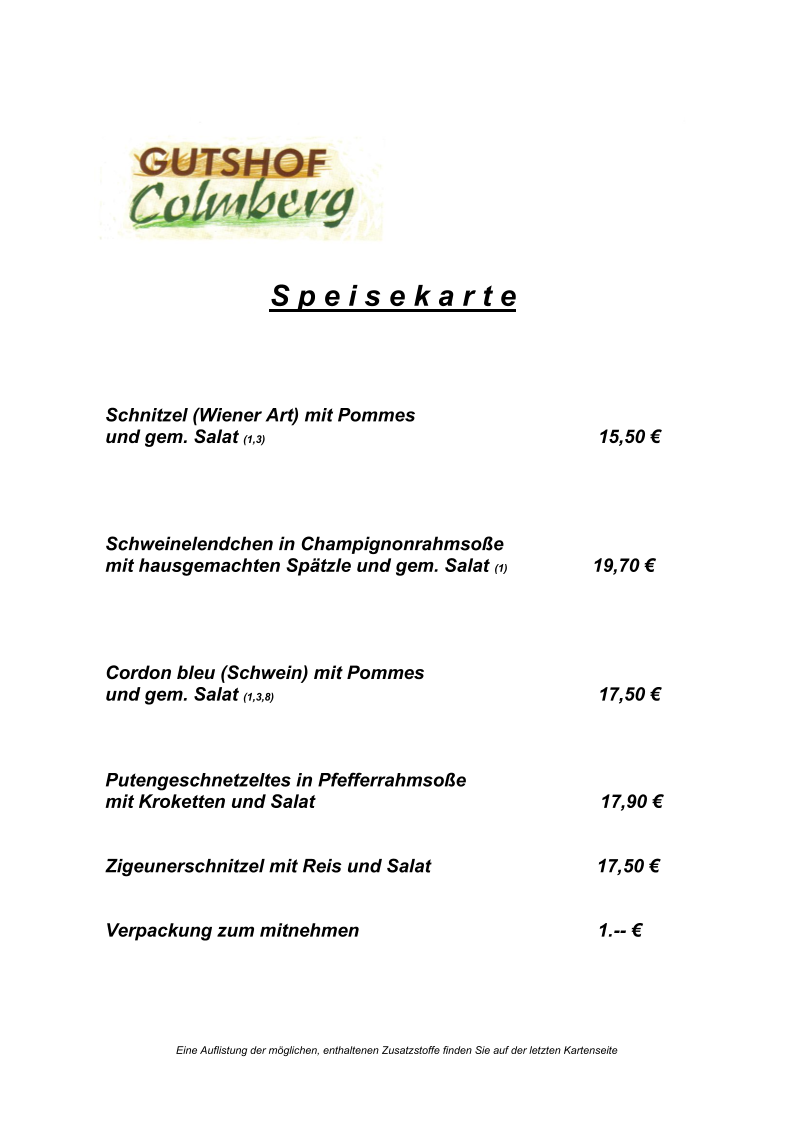 Speisekarte photo 2