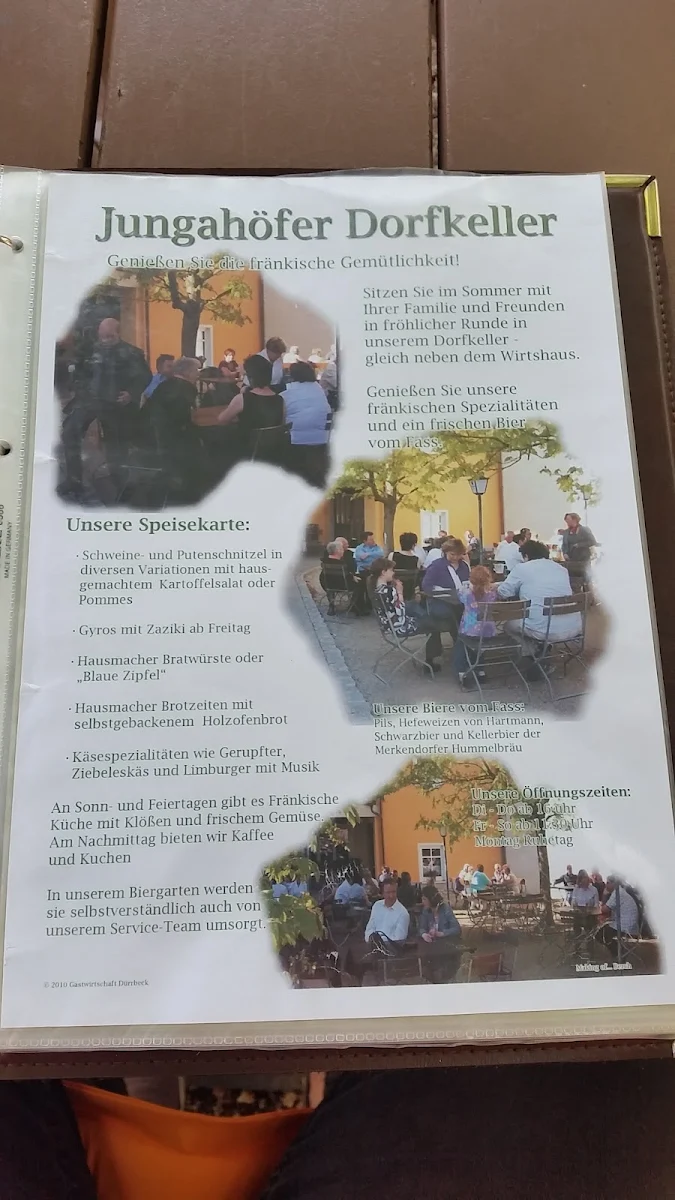 Speisekarte, Dürrbeck Robert