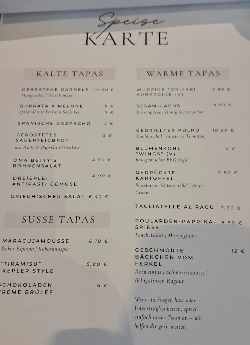 Speisekarte photo 2