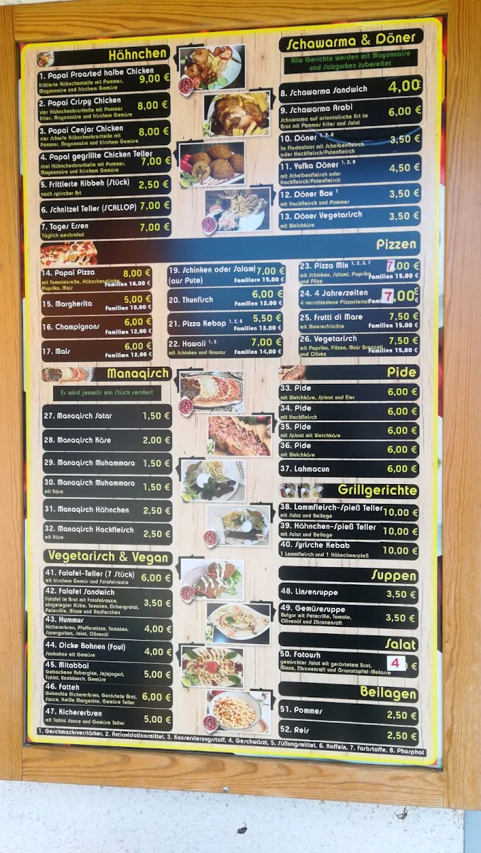 Speisekarte, Abu Samra Restaurant (مطعم ابو سمره)