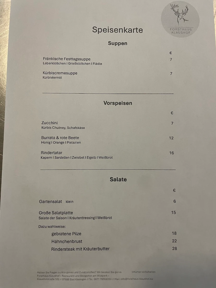 Speisekarte photo 1