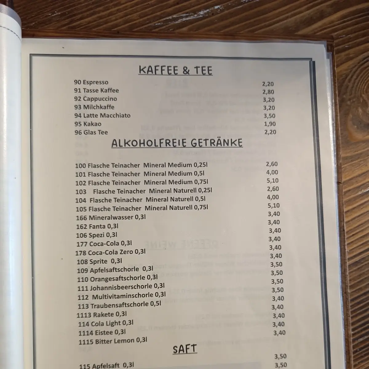 Speisekarte photo 2