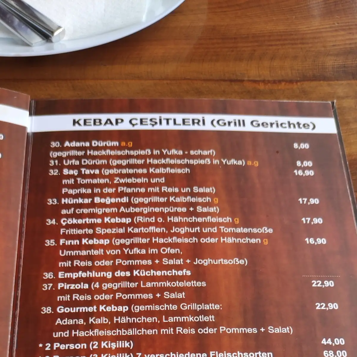 Speisekarte photo 2