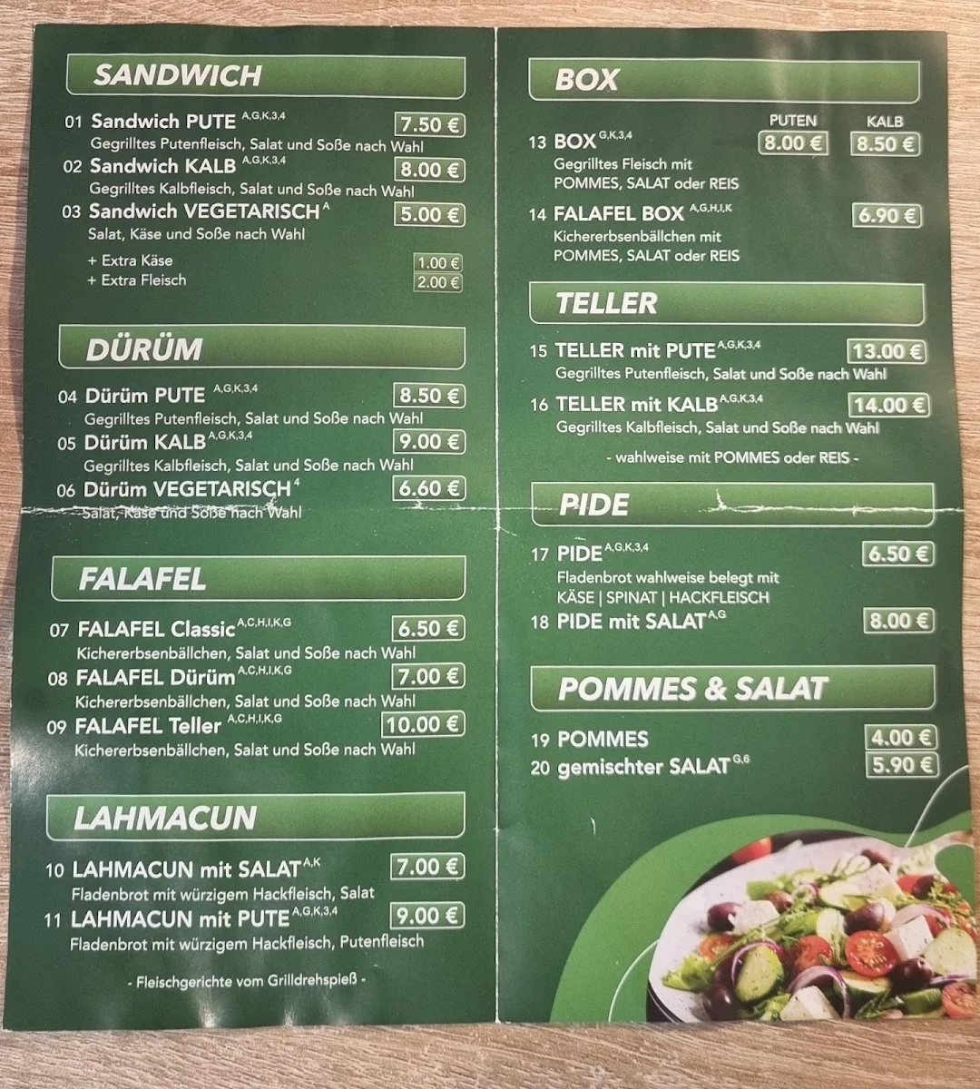 Speisekarte photo 2