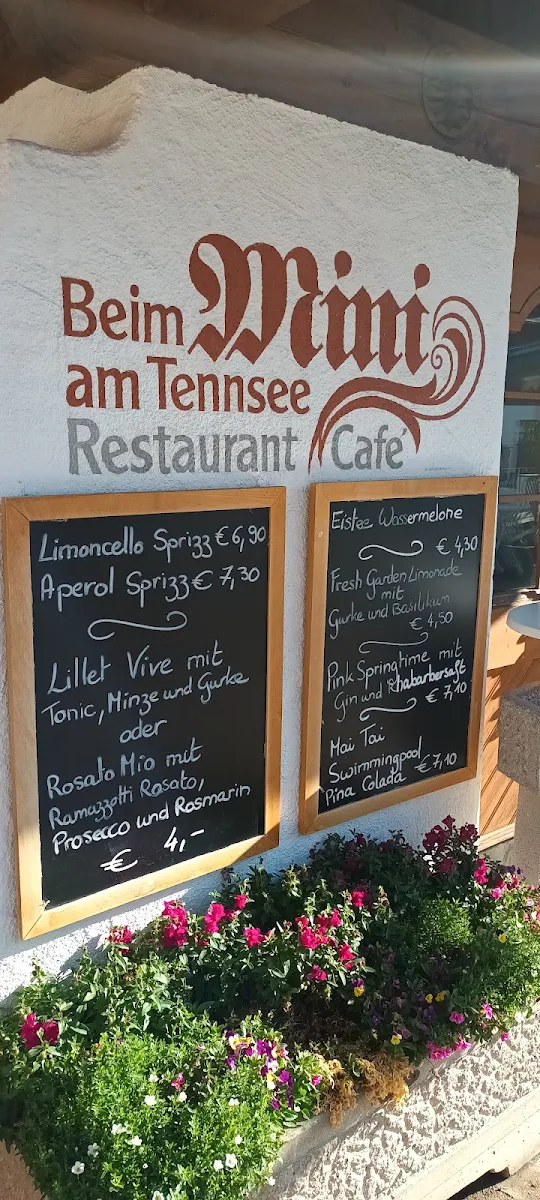 Speisekarte, Beim Mini Am Tennsee Restaurant-Cafe