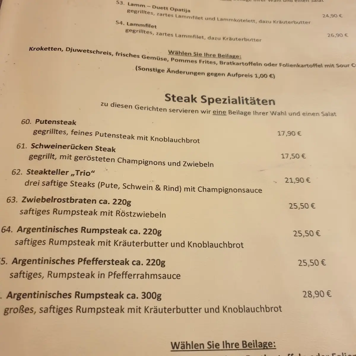 Speisekarte photo 1
