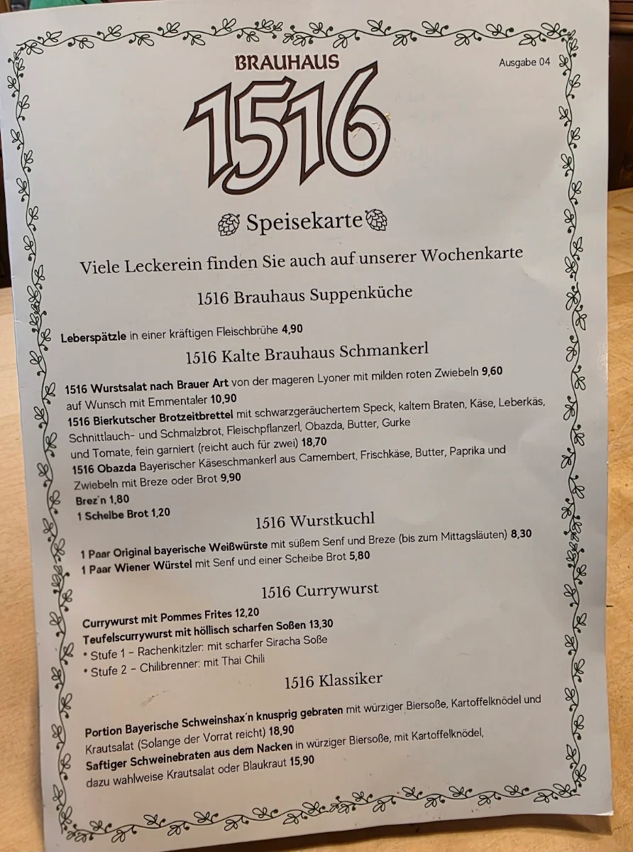 Speisekarte photo 1
